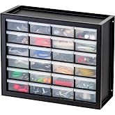IRIS USA, Inc DPC-24 24 &Ccedil;ekmece Par&ccedil;aları ve Donanım Dolabı, 19,5 in&ccedil; x 15,5 in&ccedil; x 7 in&ccedil;, Siyah