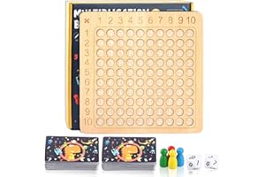 RUIXIJIALE Tabella di Moltiplicazione Montessori, Tabella di Moltiplicazione in Legno,Gioco Delle Tabelline, Tavola Delle Moltiplicazioni Montessori, Giocattoli Montessori per Bambini Dai 3 Anni In Su