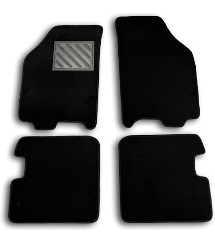Tappetini per Lancia New Ypsilon dal 2011, moquette di alta qualità, 2 Pin di Sicurezza, Battitacco in gomma, Made In Italy (Kit 4 pezzi + Poggiapiede