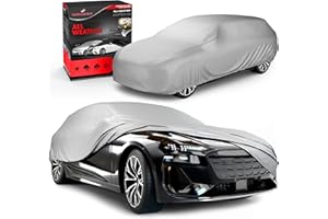 WALSER Bâche Voiture/Housse de Protection Auto Extérieure All Weather Basic - 100% Imperméable et Résistante aux Intempéries, Protection UV, Neige et Poussière, Taille 5, Argent