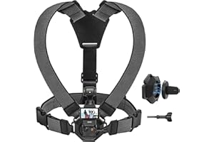 Tomat Osmo Action 5 Pro/Action 4 regulowany pas piersiowy do DJI Osmo Pocket 3 Creator Combo, kompatybilny z Insta360 X4/X3/Go 3S do GoPro Hero 12