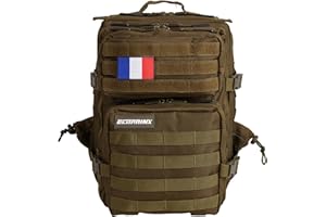 ELITRAINX Sac à Dos Tactique Militaire Drapeau Français Sport, Cabine d'Avion, CrossTraining, Gymnase de Sports de Plein Air Portable par ELITEX TRAINING