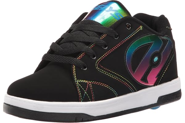 Heelys Propel 2.0, Chaussures de Tennis garçon, Noir (Black/Rainbow Foil), 38 EU