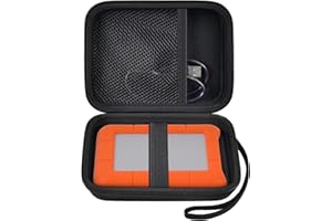 Casmilee Hard Drive Case for LaCie Rugged/Rugged Mini 1TB/2TB/4TB/5TB Portable External Hard Drive HDD - Bag Only (Black)