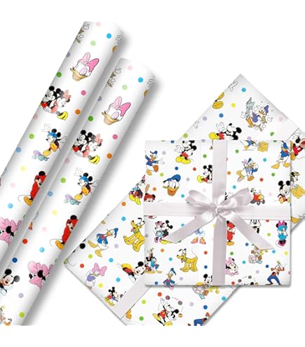 GB 5 Sheets Wrapping Paper Sheets, 50 * 70cm Cartoon Birthday Wrap Ping Pa Per For Present Durable Gift Wrap Pack Paper Recyclable For Kids Boy Girl Party Favor Decorations