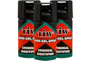 FARBGEL 2in1 Self-Defence Spray and Criminal Identifier. 3 UNITS. UK Police used brand TiW TW1000. UK Legal alternative to Pepper Spray, Taser, Mace. (3 x 40 mL) FARB-GEL for Women and Men. Made in Germany.