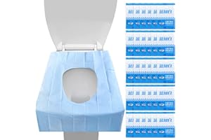EQLEF Disposable Toilet Seat Covers, Portable Toilet Seat Paper Pads Large Potty Seat Covers Waterproof Disposable Toilet Pad for Public Restrooms Airplane Hotel Camping Travel (30 Pcs)