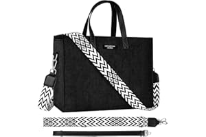 ENONEO Handtasche Damen Groß Elegant Umhängetasche Tote Shopper Tasche Casual Schultertasche Laptoptasche, Crossbody Messenger Bag mit Kredit Kartenfächer & 2 Abnehmbar Schulterriemen,16 Zoll