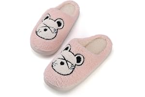 Mishansha Chaud Chaussons pour Homme Femme Antidérapant Peluche Pantoufles Confortable