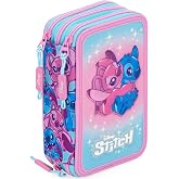 Clondo Complete School Pencil Case with 3 Compartments - 46 Accessories for Kids - Stationery Kit with 3 Erasable Gel Pens, M