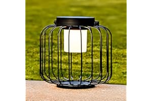 INSPINOVIA Solar Laterne | Tischlaterne | Solarlampe für Ihren Außen- und Innenbereich | Tischlampe | Wiederaufladbar auch ohne Sonnenenergie | Mit An-/Aus-Schalter (Modell 1: Breit)