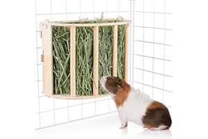 BeBeJoJo Râtelier À Foin en Bois, Mangeoire pour Lapin Cochon D’Inde Chinchilla Et Petits Animaux