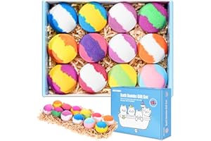MAYLAWN Bath Bombs Gift Set, 12pcs Handmade Fizzy Bubble Bath Bombs, Vegan & Cruelty Free, Perfect for Bubble and Spa Bath, Birthday Mothers Day Gifts Idea for Her/Him, Wife, Girlfriend