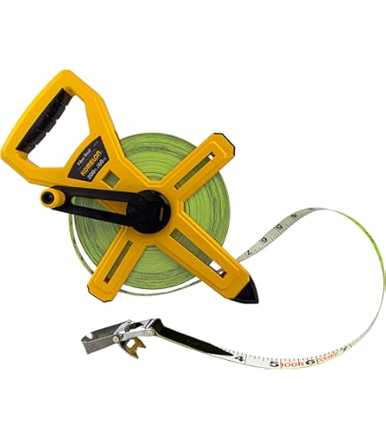 JZK Metro A Nastro 50m - Doppia Scala Metrica/Imperiale, Nastro In Fibra Di Vetro Per Agrimensori - Foto 8