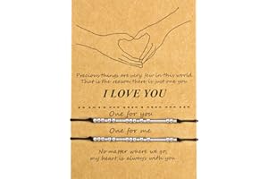 WILLBOND Braccialetti Amicizia Regalo Morse di San Valentine Braccialetto di I Love You Bracciale di Famiglia Compleanno Amicizia Coppia Regalo