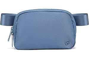 Pander Double Zipper Fanny Pack Nylon Everywhere Belt Bag, Fashion Waist Packs for Women with Adjustable Strap, 1L. (Indigo Blue)