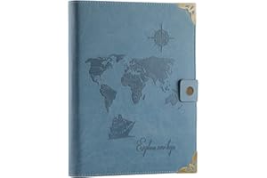 ‎SEEALLDE SEEALLDE Leder Notizbuch A5 Nachfüllbar Ringbuch Tagebuch Liniert 200 Seiten für Erwachsene und Jungs