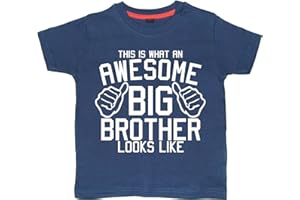 Edward Sinclair 'This is What an Awesome Big Brother Looks Like' chłopięca koszulka dziecięca, granatowy, 12-14 lat