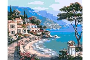 EQUIS GOVICENS Pintar por números para adultos, manualidades adultos. Cuadros pintura por números (40x50 cm) (PAISAJE)