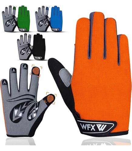 QESSUVNC Gants Cyclisme Enfants Hiver – Imperméables, Chauds Et Antidérapants – Parfaits Vélo, Trottinette, Skate & Sports Outdoor 8-12 Ans