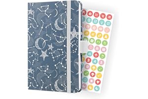 SIGEL J4348 kalendarz tygodniowy Jolie 2024, Cosmic Fantasy Blue, ok. A6, twarda okładka, gumka, szlufka na długopis, kieszonka, 174 strony, certyfikat FSC, terminarz