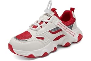 Shoful Kid Trainers Girls Tennis Running Sneakers Boys Outdoor Breathable Lightweight Fashion Shoes Kids Knit Athletic Walking Slip Resistant Shoes