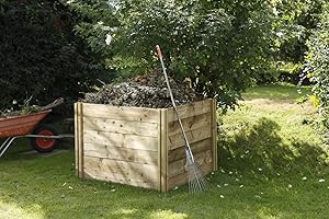 Forest Garden 650L Pressure Treated Wooden Slot Down Compost Bin