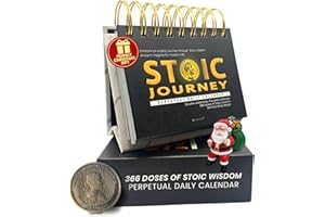 MESMOS 366 Daily Stoic Calendar, Inspirational Gifts for Men, Daily Affirmations Office Desk Decor for Men, Motivational Self Care Desk Accessories and Office Gifts