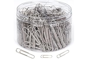 YANGTE 750 Pieces Paper Clips Assorted Sizes Small, Medium and Large Paperclips 28 mm,33mm,50 mm for Office School and Personal Document Organization