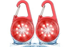 ‎TAXIMI LED Blinklicht Sicherheitslicht IP68 Wasserdicht USB Aufladbar Sicherheit Licht für Kinder Schulranzen Nachtläufer Bergsteiger Hunde Leuchtanhänger Clip Dauerlicht und Blinklicht 2er