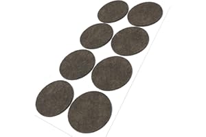 Adsamm® / 8 x patins en feutre / bruns / Ø 60 mm / rond / épaisseur 3,5 mm / patins glisseurs auto-adhésifs de qualité optimale