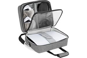 Trunab Sac Transport PS5/PS4 Étui Gris, Compatible avec PS5/PS4/PS4 Pro/PS4 Slim/Xbox One/Xbox One X/Xbox One S, Sacoche PS4 Housse avec Compartiments Multiples pour Accessoires de Jeux
