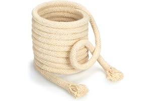 com-four® Wick for oil lamps can be cut to size, replacement wick for garden torch, bamboo torch, lamp wick, oil lamp, torch wick, round, 250 cm x diameter 8 mm (1 piece, 250 cm x 8 mm)