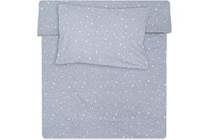 Totsy Baby Housse de Couette Enfant 90x120 cm - Coton Linge de lit pour Enfants Parure avec Housses de Couette 90 x 120 cm et taie d’Oreiller 40 x 60 cm pour bébé Lits Oeko-Tex