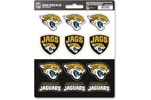 FANMATS NFL Jacksonville Jaguars DecalDecal Set Mini 12 Pack, Team Colors, One Size