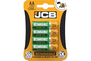 S5452 JCB AA 1200mAh Rechargeable Batteries - Pack of 4