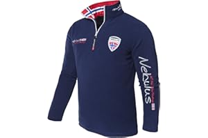 Nebulus Herren Pullover SKANDINAVIA, Warmer Fleecepullover, Pulli aus Fleece mit Half Zip Reißverschluss