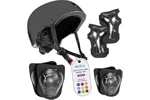 Niftii Kids Helmet with Pads - Adjustable Multi-Sport Complete Safety Gear for Cycling, Skateboarding & Scooting, Ideal for Boys & Girls Ages 3-15 Kids Bike Helmet Set