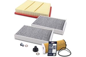 BESTPRICE Inspektionspaket 1x Ölfilter; 1x Innenraumfilter Satz(Aktivkohle); 1x Luftfilter Kompatibel mit BMW X1 (F48), 2er (F46)(F45 (F44) 1er (F40), X2 (F39), MINI (F56) (F54) (F57) (F55) (F60)
