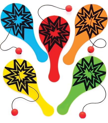 Gioco Paddle Ball Retrò In Legno - Divertimento Per Giardino E Spiaggia, Per Tutta La Famiglia - Foto 9