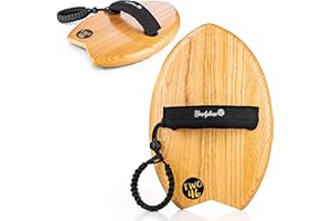 Woodsandwaves Tavola surf Handplane - La 1a tavola da surf portatile | Surf tavola innovativa in legno resistente (incl. borsa) | Bodyboard - Trend dall'Australia per principianti e professionisti