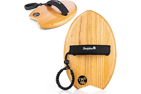 Woodsandwaves Handboard/Handplane - La première Planche de Surf à emporter | Nouvelle Planche de Surf Bois à Main incassable (Sac Inclus) | Bodyboard - Tendance Surf pour débutants et Professionnels