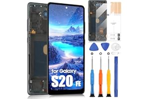 ARSSLY LCD Display für Samsung Galaxy S20 Fe Bildschirm Ersatz für Galaxy S20 Fe 5G G780 G781 6,5 Zoll LCD Screen Touchscreen Digitazer Assembly mit Reparatur (Schwarz mit Rahmen, Unterstützt Fingerabdruck)
