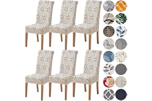 HZDHCLH Chair Covers Slipcovers 4/6 PCs Stretch Removable Washable Short Dining Chair Protector Cover Seat for Hotel,Dining Room,Ceremony (Arbitrarily,6 PCS)