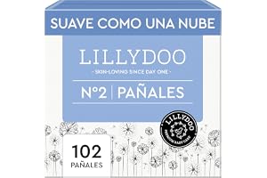 LILLYDOO Diapers, Size 2 (4+ kg), 102 pcs, Leak Protection | Skin-friendly diapers: extra soft, perfume and lotion free and dermatologically tested