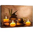 wall26 - Aromatic Candles and Zen Stones - Canvas Art Wall Decor - 12" x 18"