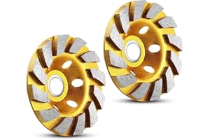 MSYU 2 Pcs Turbo Row Diamond Grinding Cup Wheel Concrete Turbo Cup Disc Grinder for Sand of Concrete Walls, Concrete Floors, Granite Stone Marble Masonry Concrete