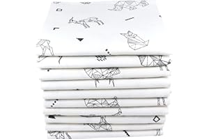 ‎M.M.C. M.M.C. Mulltücher mit Zoo Tier Motiven 10er Pack | Spucktücher Baby | Stoffwindeln 70x80 | Mullwindeln | Öko-Tex (Geometrische Tiere)