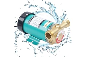 ROMYIX 120W 25L Hot Water Pressure Pump,Household Shower Taps Booster Pump Stainless Steel Circulating Pumps for Domestic Central Heating System, 25L/min,15m/50ft