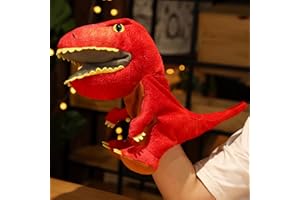 LOMTRATS Marionetas de Mano de Dinosaurios para niños,Incluye Triceratops y Tyrannosaurus Rex con Bocas Abiertas móviles, Contar Historias,Regalos de cumpleaños